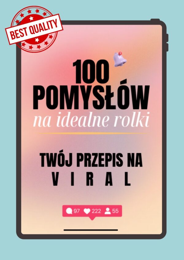 E-book "100 pomysłów na idealne rolki. Twój przepis na VIRAL"